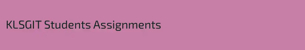 KLSGIT Students Assignments